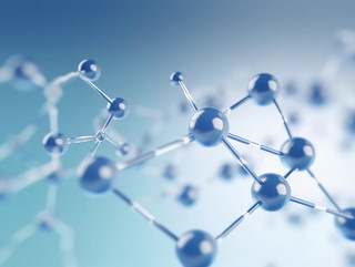 医疗健康医疗科技生物科技蓝灰分子结构